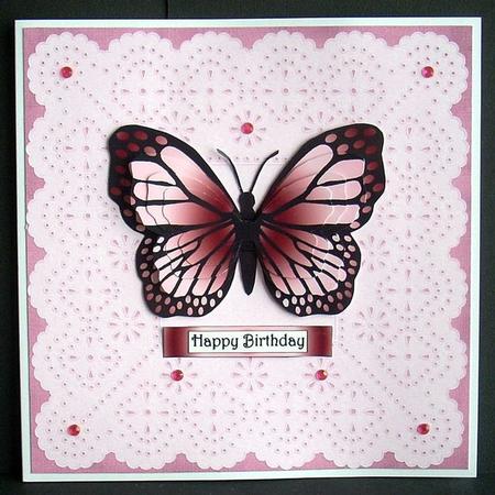 Butterfly Shaped Stacker - Pastel Pink by Joyce Watson