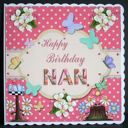 Happy Birthday Nan Topper by Joyce Watson