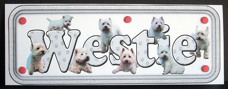 Westie Name Sign by Joyce Watson