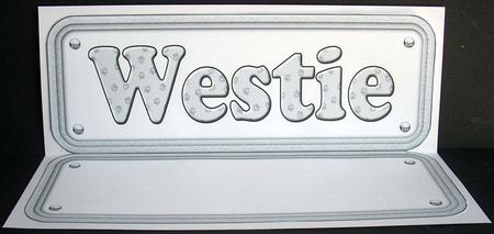 Westie Name Sign Insert by Joyce Watson