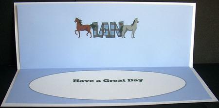 Horses Ian Large Dl Insert by Joyce Watson