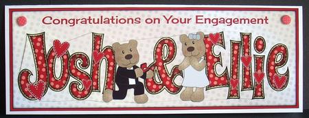Engagement Teddies Josh & Ellie Large Dl by Joyce Watson