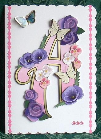 Beautiful Monograms: Pink Letter a Mini Kit by Joyce Watson
