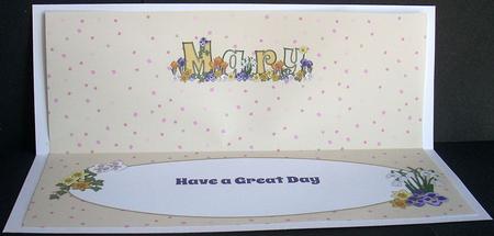 Flowers Mary Large Dl Insert by Joyce Watson