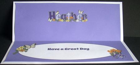Flower Blossom Heather Large Dl Insert by Joyce Watson