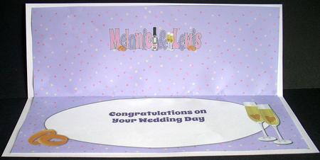 Wedding Day Melanie & Lewis Large Dl Insert by Joyce Watson