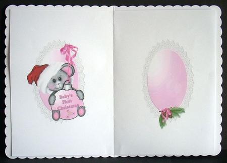 Baby Girl First Christmas Insert by Joyce Watson