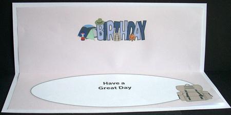 Camping Birthday Large Dl Insert by Joyce Watson