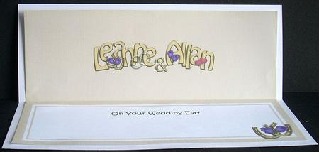 Large Dl Wedding Leanne & Allan Insert by Joyce Watson