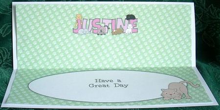 Cats Justine Large Dl Insert by Joyce Watson