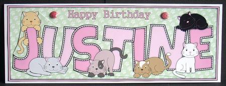 Cats Justine Large Dl by Joyce Watson