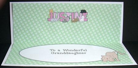 Cats Justine Large Dl Insert 2 by Joyce Watson