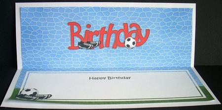 Large Dl Birthday Football Insert by Joyce Watson