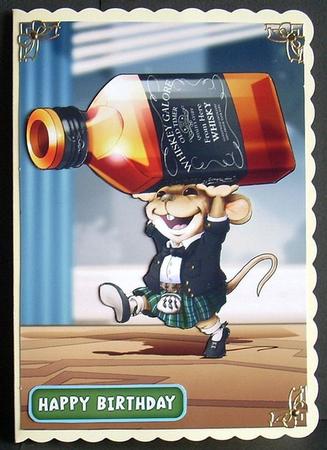 Scots Whisky Mouse! Green Kilt by Joyce Watson