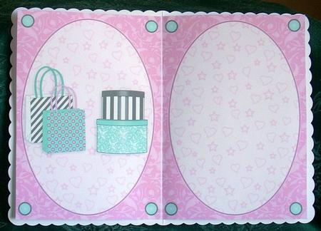 Boxes & Bags in Mint & Pink A5 Insert by Joyce Watson