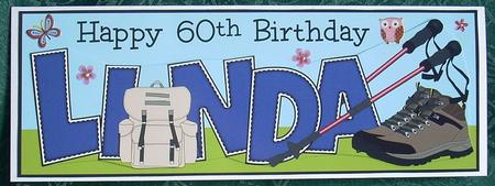 Hiking Linda 60th Large Dl by Joyce Watson
