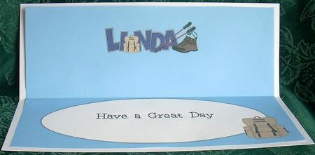 Hiking Linda Large Dl Insert by Joyce Watson