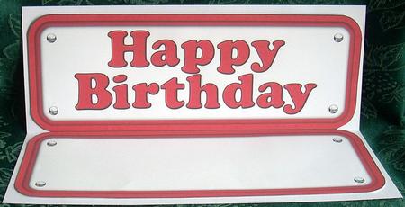 Paw Print Happy Birthday Insert by Joyce Watson