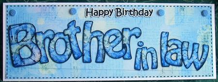 Large Dl Birthday Brother in Law Clocks 3D Decoupage by Joyce Watson