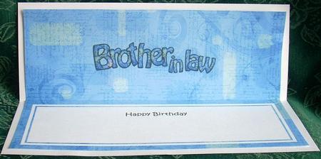 Large Dl Birthday Brother in Law Clocks Matching Insert by Joyce Watson