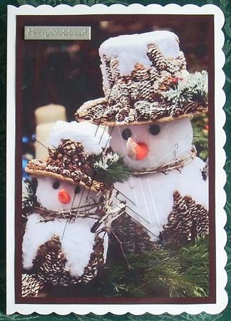 Christmas Snowmen Family Star Pyramid by Joyce Watson