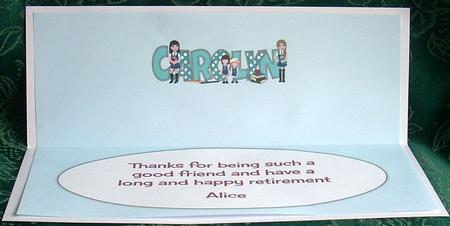 School Girls Carolyn Retirement Large Dl Insert 2 by Joyce Watson