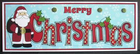 Santa in Coat Christmas Large Dl 3 by Joyce Watson