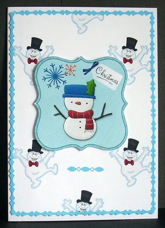 Christmas Snowman Backing Paper 3 by Joyce Watson
