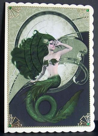 Art Nouveau Mermaid A5 Topper by Joyce Watson