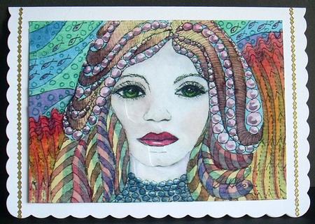 The Good Mermaid Wavy Corner Stacker Topper by Joyce Watson