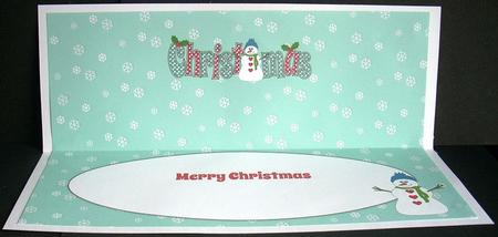 Snowman Christmas Large Dl Insert by Joyce Watson