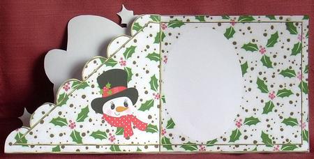 Lovely Jolly Snowman in Top Hat & Scarf Insert by Joyce Watson