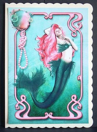 Art Nouveau Mermaid #2 A5 Topper by Joyce Watson
