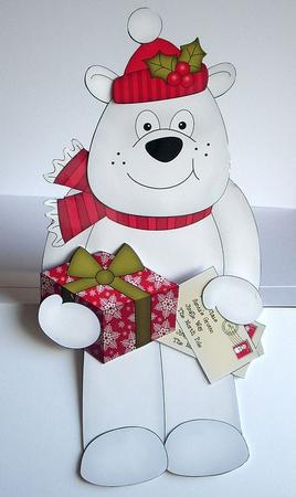 3D on the Shelf Card Kit - Little Christmas Polar Bear Ben by Joyce Watson