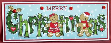 Gingerbread Couple Christmas Large Dl by Joyce Watson