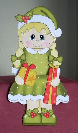 3D on the Shelf Card Kit - Little Christmas Girl Cathy by Joyce Watson