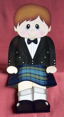 3D on the Shelf Card Kit - Little Scotsman Lachlan in Kilt by Joyce Watson