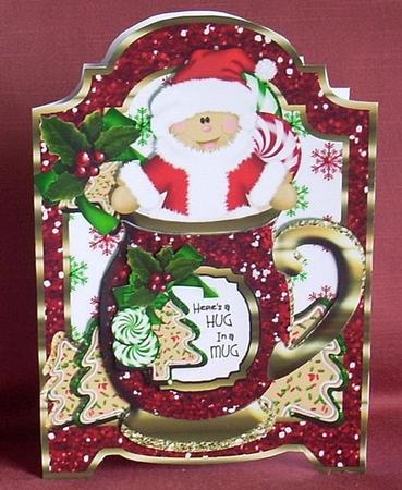 Hug in a Mug - Cocoa Cookies & Candy - Shaped Topper by Joyce Watson