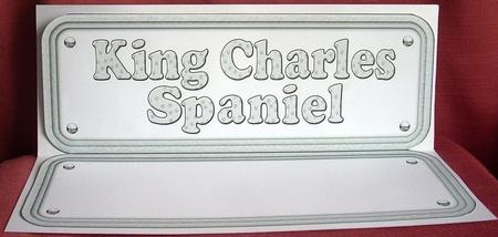 King Charles Spaniel Name Sign Insert by Joyce Watson
