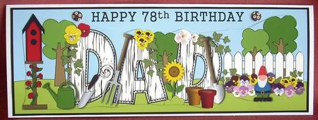 Gardening Dad 78th Large Dl 2 by Joyce Watson