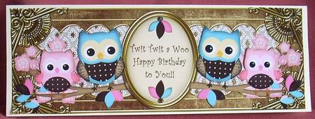 Mixed Owls Twit Twit a Woo! Large Dl Decoupage Step by Step by Joyce Watson
