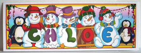 Snowmen Names Large DL - Chloe by Joyce Watson