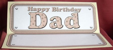 Dad Paw Print Insert by Joyce Watson