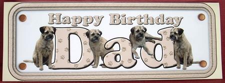 Dad & Border Terriers Name Sign by Joyce Watson
