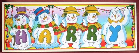 Snowmen Names Large DL- Harry by Joyce Watson