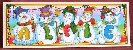 Snowmen Names Large DL - Alfie by Joyce Watson
