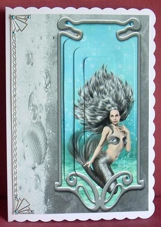 Art Nouveau Mermaid #5 A5 Topper by Joyce Watson