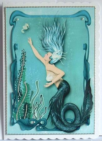 Art Nouveau Mermaid #3 A5 Topper by Joyce Watson