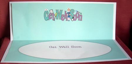 Cute Nurse Get Well Soon Large Dl Insert by Joyce Watson