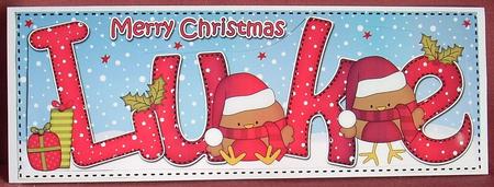 Large Dl Xmas Luke Bobbin Robins & 3D Decoupage by Joyce Watson